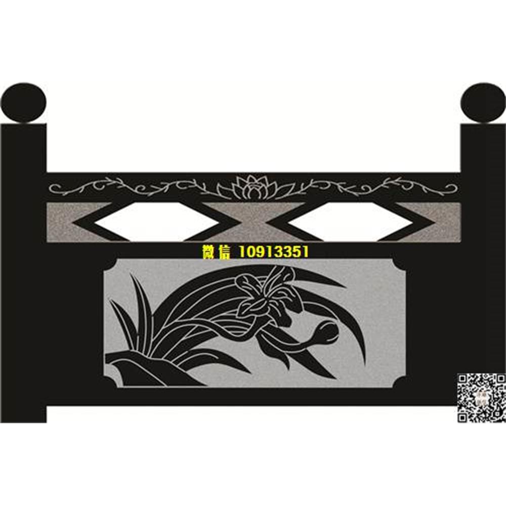 精雕图98兰花栏板精雕图线雕图线条图单线铣底图_电脑雕刻plt文泰矢量图精雕图浮雕图